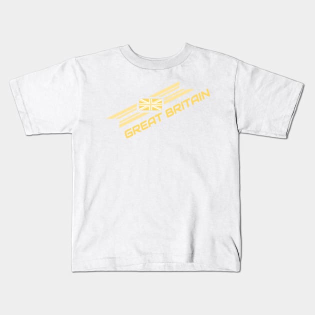 Great Britain Gold Flag Team Shirt Kids T-Shirt by AurumBrand